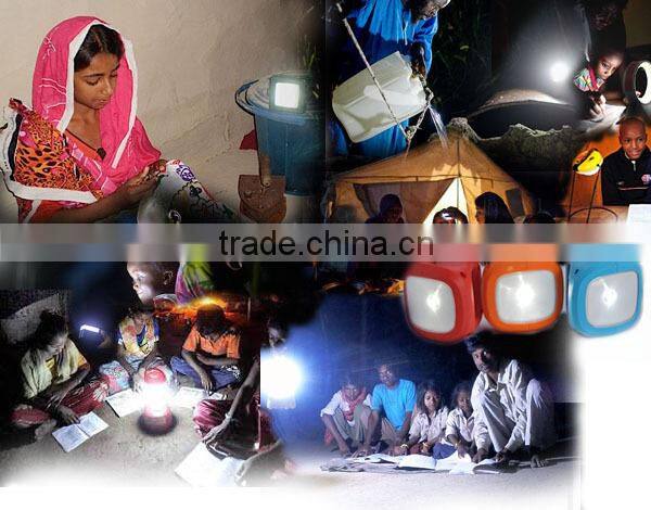 Solar Lantern with hand crank with solar panel