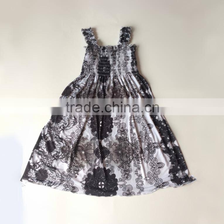 Top Fashion Black Floral Printed Women Vintage Dress