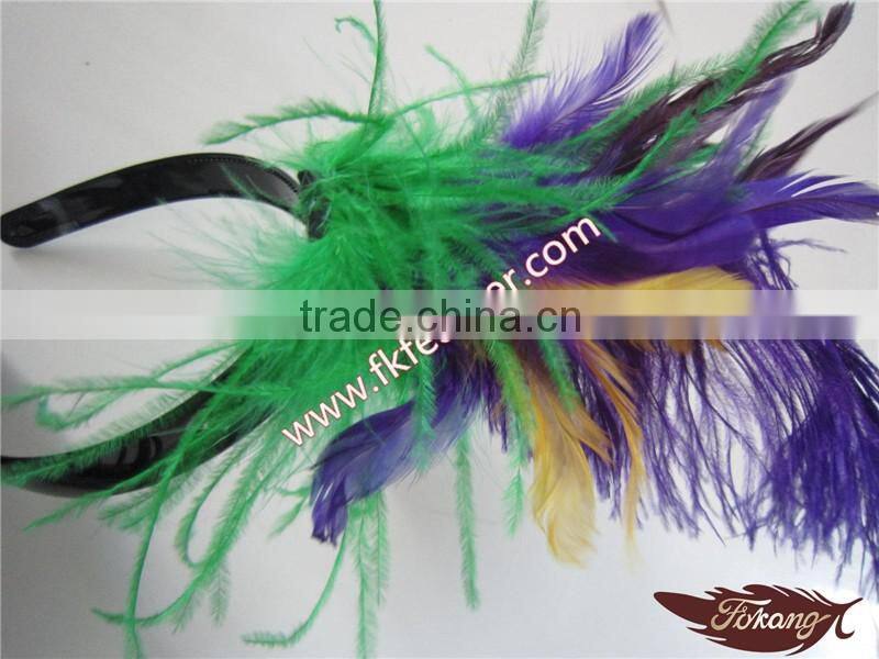 Cheap Feather Chandelle Bao Turkey Feather Headband For Wholesale Party Feather Headdress