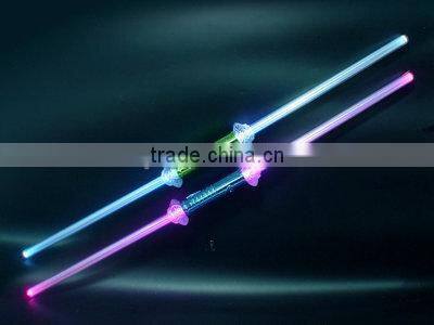 flashing led plastic Light Up high quality electroplating double-ended Sword