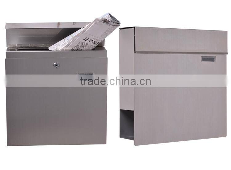 100% Original Material Wall Mounted 304 Double Door Mailbox
