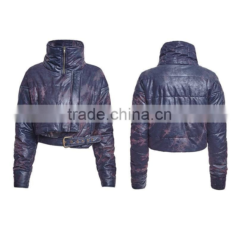 PY-162 Deep Winter Punk Rave Fireworks Retro Thicker Cotton Knight Short Jacket