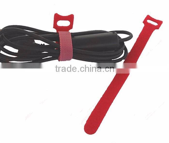 Cable organizer double side hook and loop cable ties with logo printing