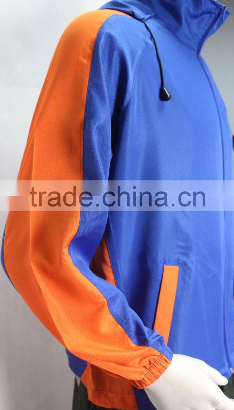Waterproof hiddien hood promotional jacket