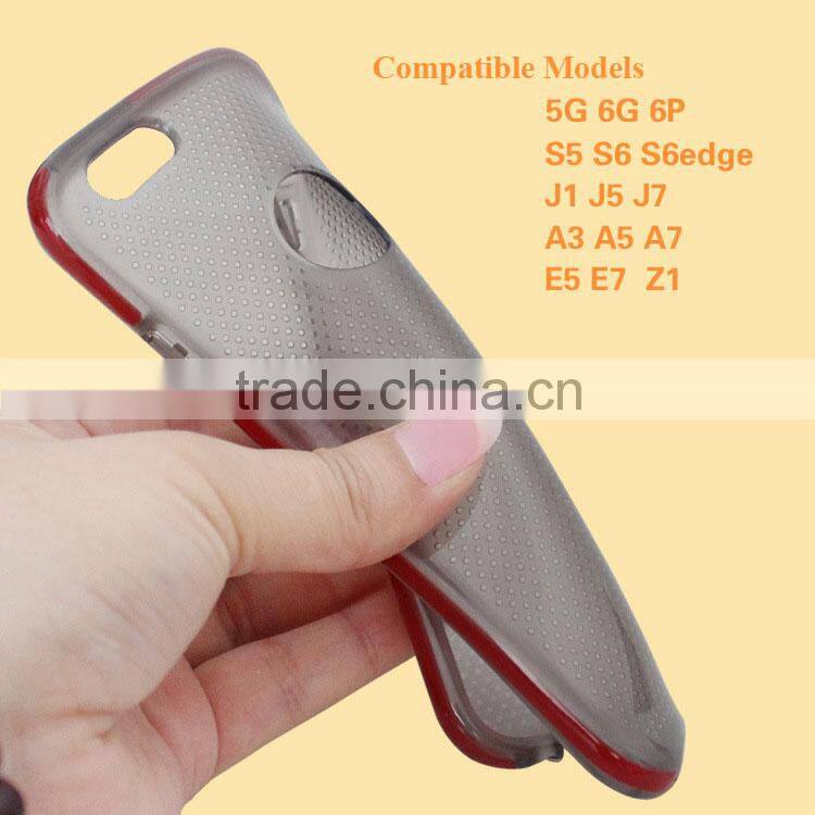 Shockproof Soft TPU Transparent Breathable Back Cover Multi Color Bumper Cell Phone Cases for Iphone and for Samsung