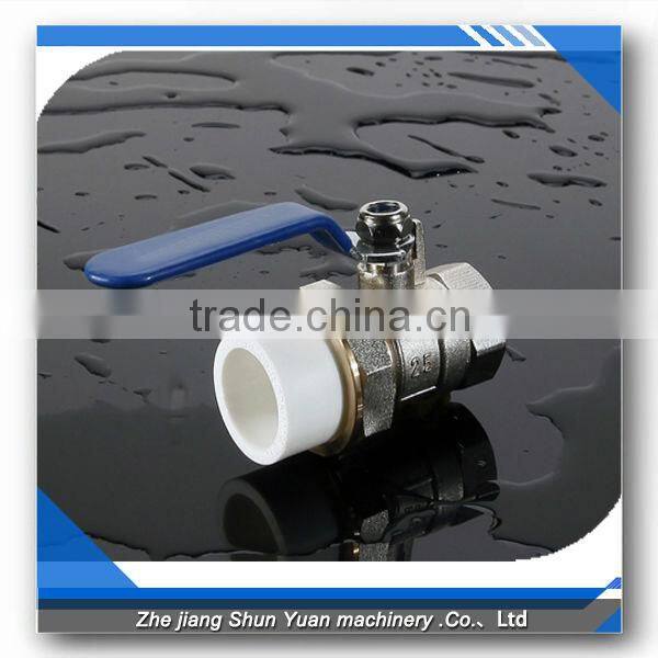 factory PPR PB double union brass ball valve brass valve Copper ball valve for ppr pipe and hose