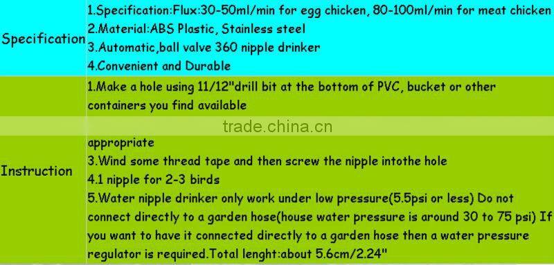 China made durable automatic drinker for birds