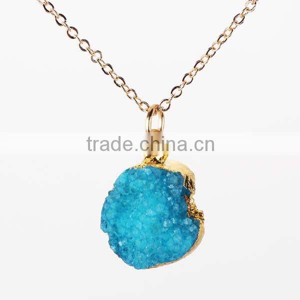 Long Gold Chain Necklace Design Precious Turquoise Necklace