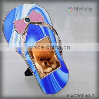 MX020040-16 china wholesale tiffany style stained glass shoe design photo picture frame for home decoration
