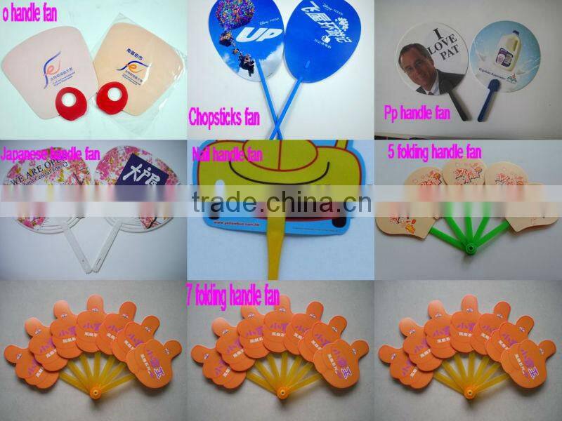 Summer Promotional Gifts print your own logo Advertising fan eco-friendly plastic hand fan