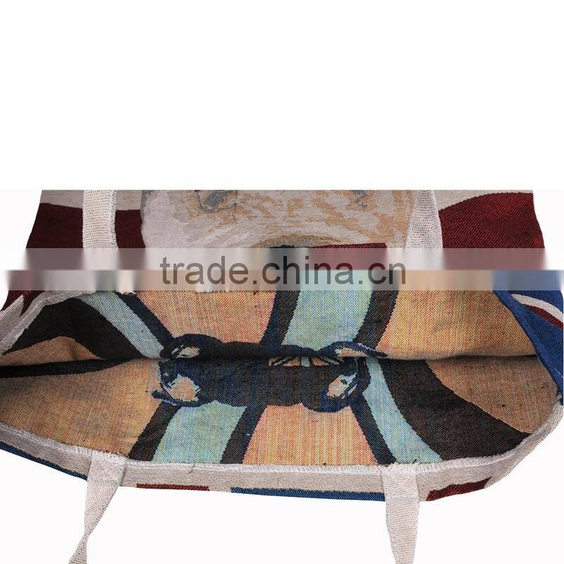 Wholesale Reusable Jacquard Fabric Shopping Bag
