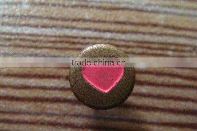 6mm metal jeans rivet heart shape