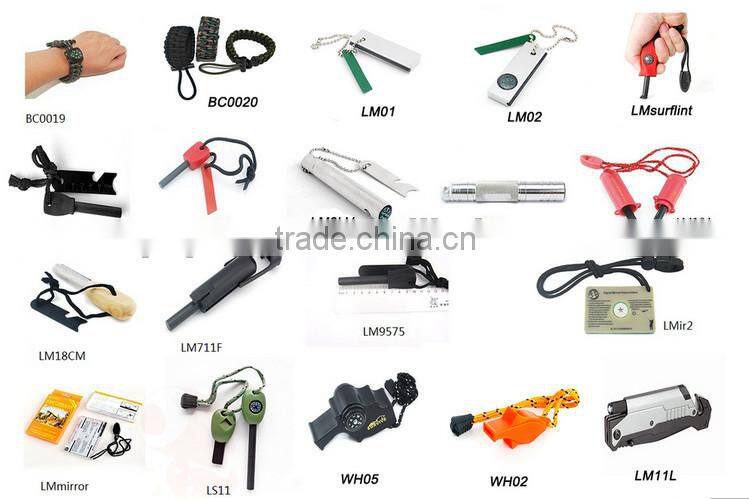 Camping Knife Application and Stainless Steel Blade Material tool logic knife with fire starter and led lighter