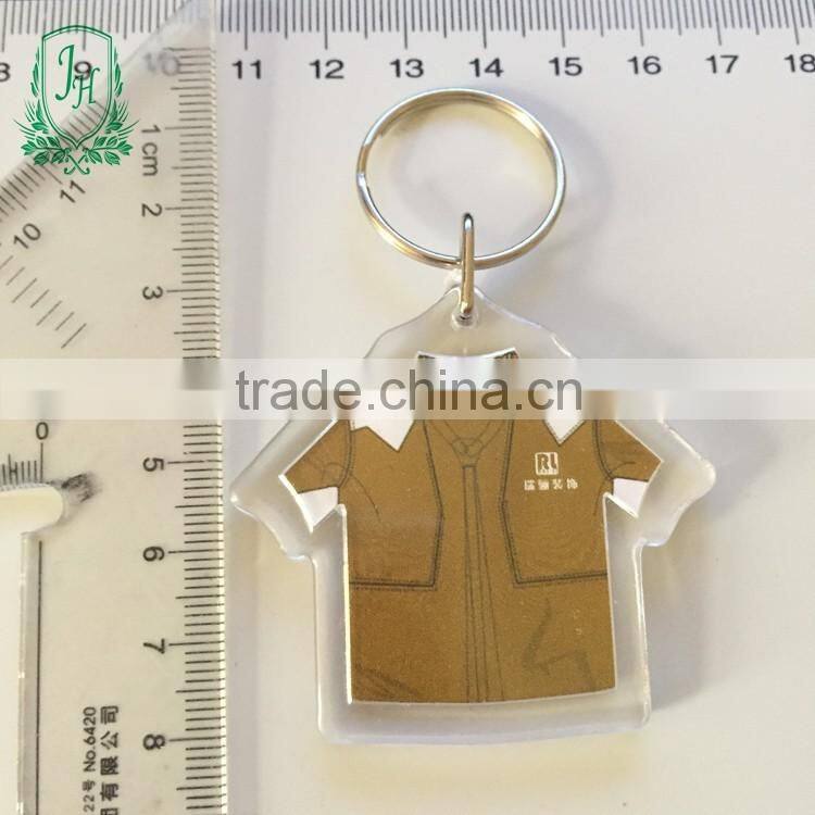 Photo insert transparent keychain acrylic photo round keychain printed chain