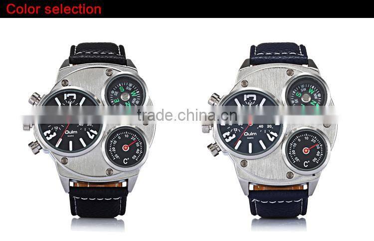 2015 new styles compass and thermometer quartz sport fashion dress watch