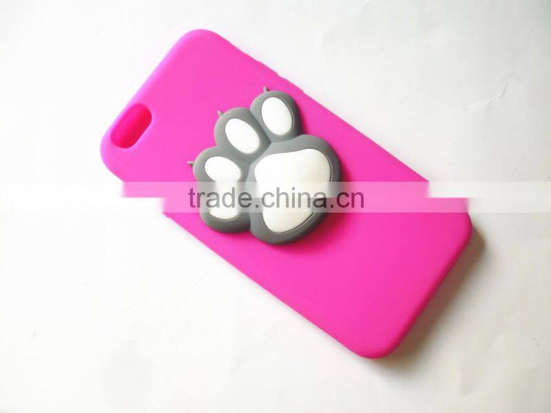 hot selling funny soft silicone bear's paw phone case