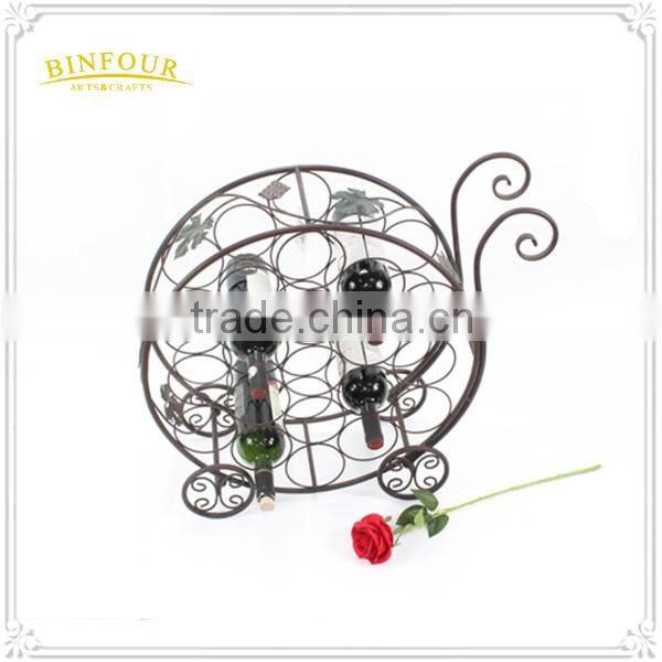 decorative metal wine rack metal bottle wine regal antique style black
