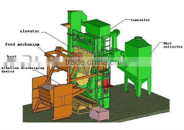 ISO Approved Q32 Bolts and Nuts Cleaning Tumblast Crawler Sandblaster