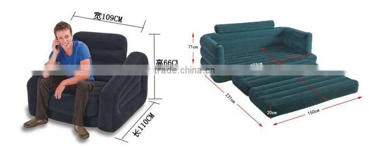 Customized durable inflatable flocked single sofa chair