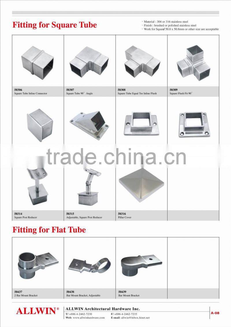 45 Degree Stainless Steel Angle Round tube Floor Flange