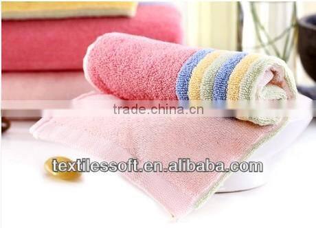 Pure cotton rainbow color strip towel face towel