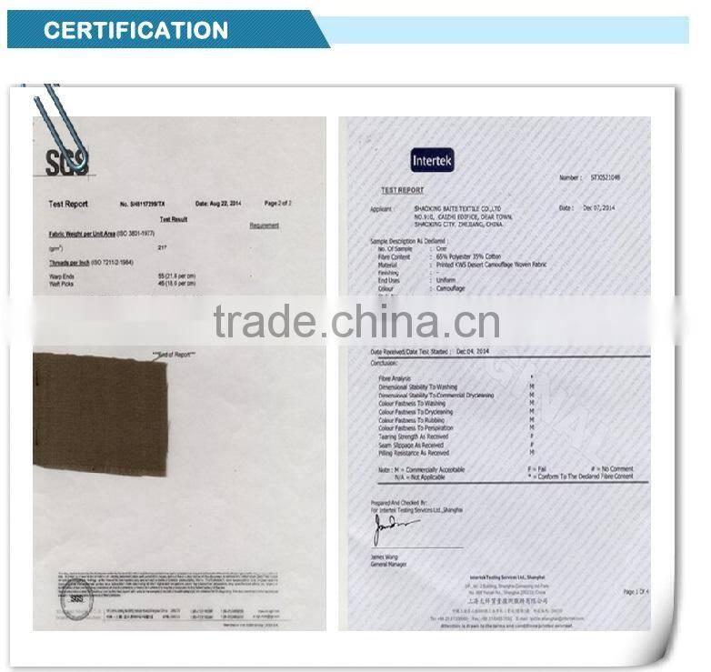 Plain woven fabric Polyester/Cotton fabric for T-shirt