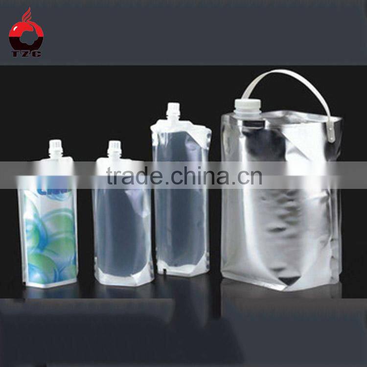 clear drink stand up spout pouch