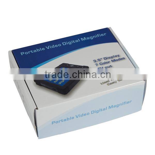 3.5 inch Handheld Portable LCD Video Digital Magnifier in 7 Color with Modes Battery Powered TV out Zoom Freeze