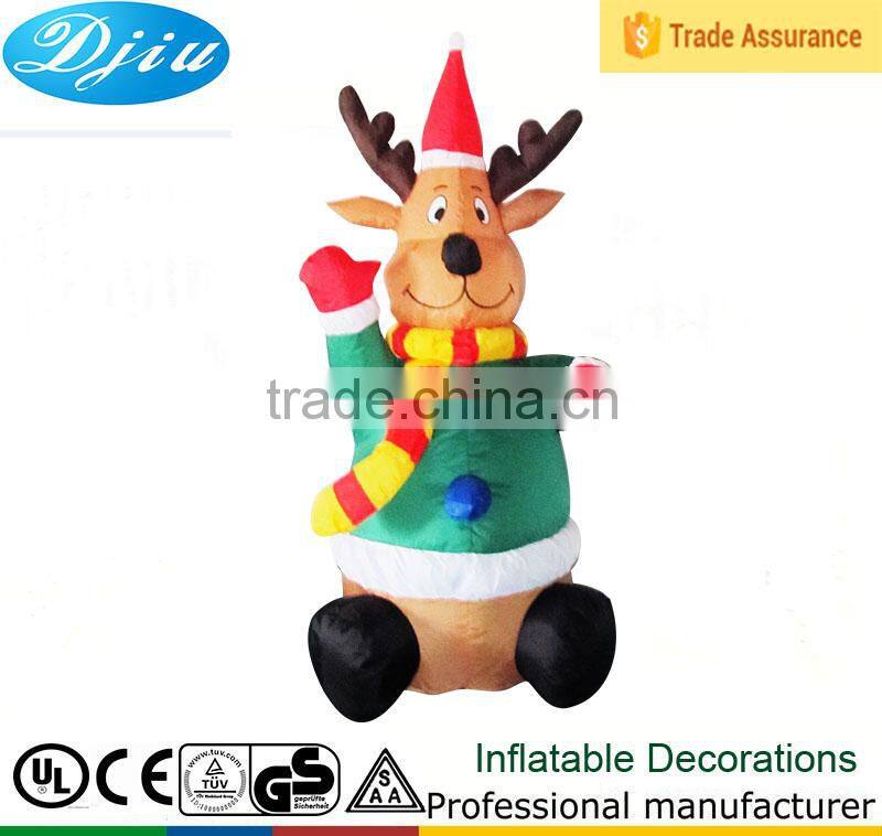 DJ-176 6 foot New inflatable christmas deer decoration airblown outdoor