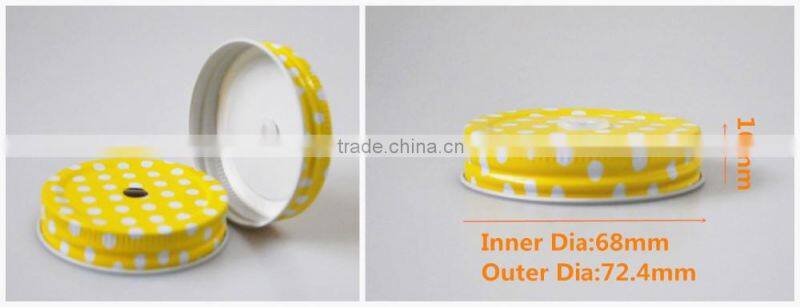 Straw lids for mason jar