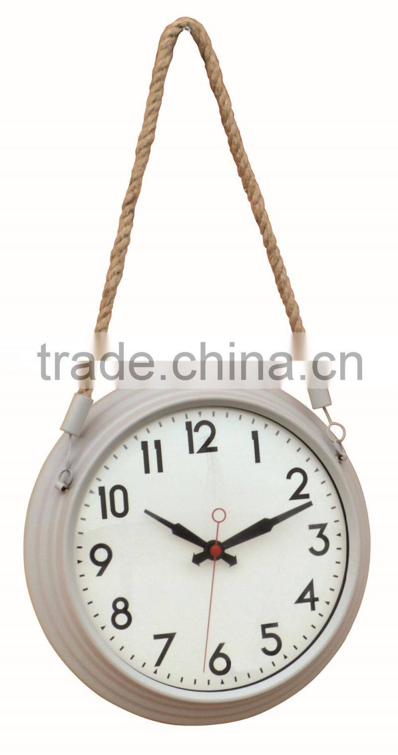 retro rope home metal mounted clock decorative wall clock
