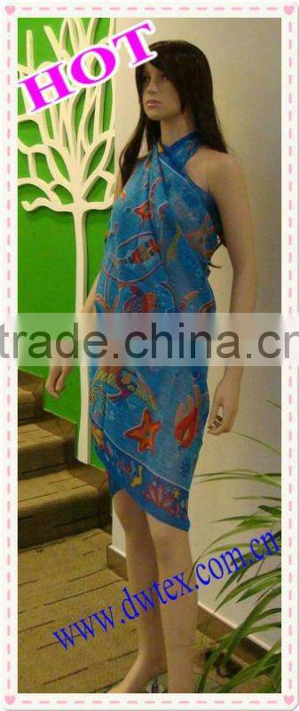 2012 hot sale's ladies beach pareo sarong