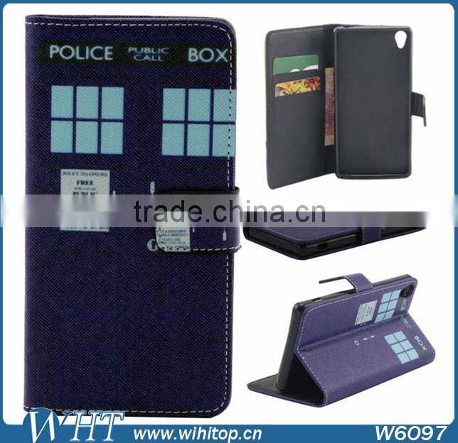 Butterfly Leather Case for Sony Xperia Z3, Leather+ TPU Cover for Sony Xperia Z3