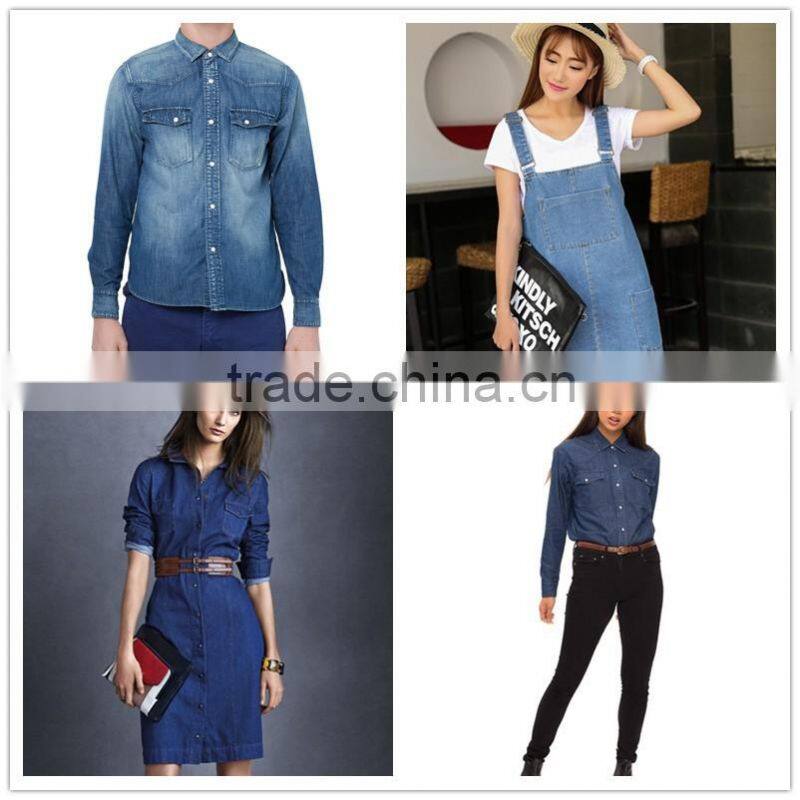 Dark blue woven 8oz elastic denim fabric