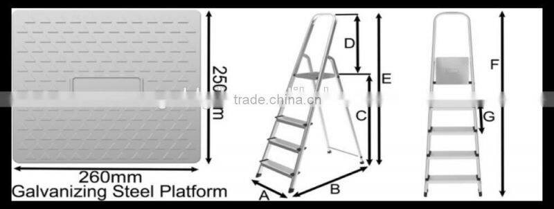 Goldgile 2016 New designaluminium folding ladder with Tools tray