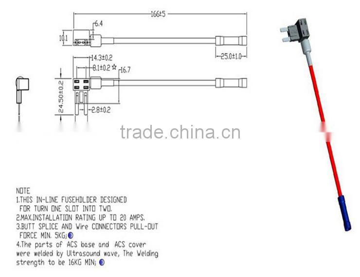 Frankever micro blade low-profile fuse adapter tap dual circuit adapter holder