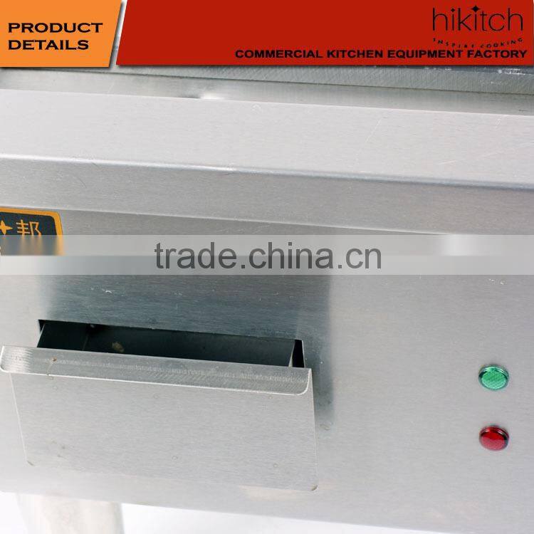 commercial electric Griddle teppanyaki grill WITH 3 Thermostat 12KW passed CE.