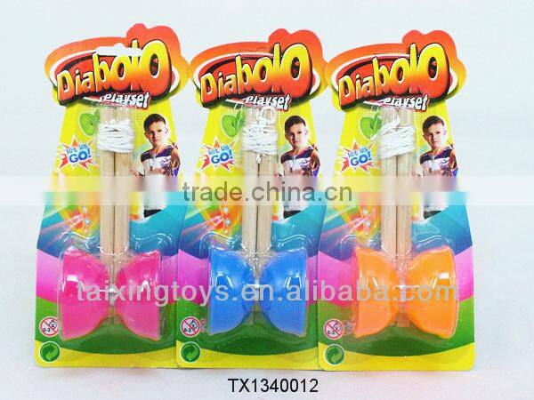 Multifunctional Children Wooden Telescopic Rod Diabolo BambooToys