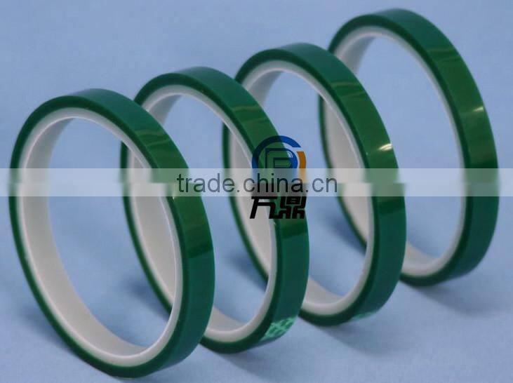 High temperature resistant PET tape without any remains on glass