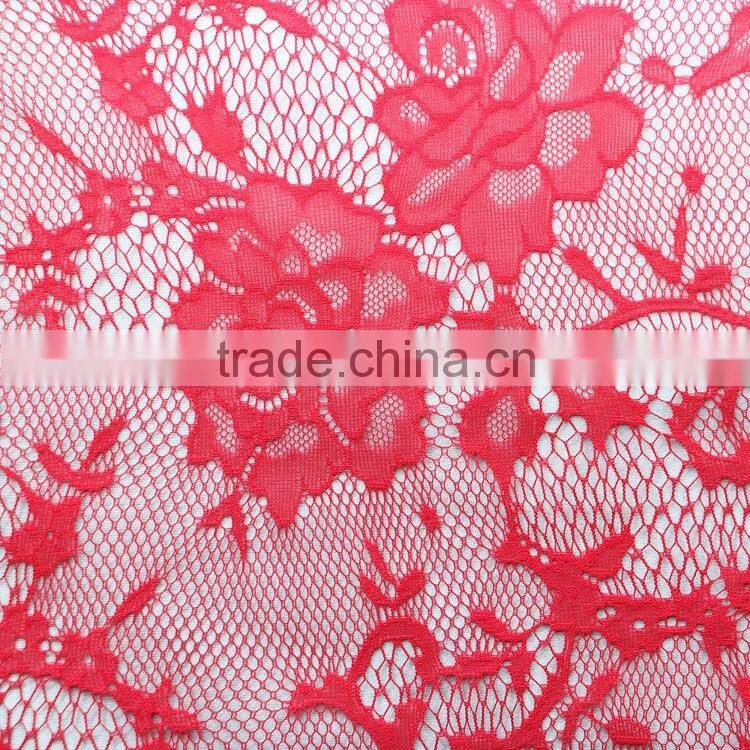 Fancy floral nylon 2016 lace fabric 3d flower lace fabric korea