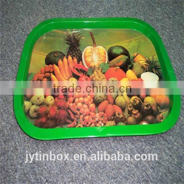 Tin serving tray High quality rectangular fruit tin tray