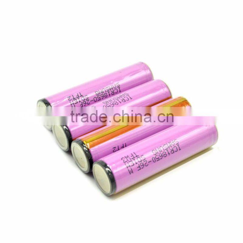 Best Price! Samsung ICR18650 26FM 2600mah 3.7V li-ion rechargeable battery with PCB and Button top usd for flashlight