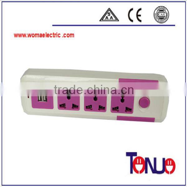 Pakistan market small moq usb port multi electric extension sockets cable wire