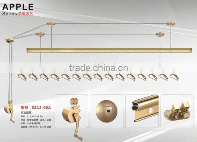 Aluminum alloy hanging Clothes Drying Rack Manual Cloth Rack for Ceiling Mounted