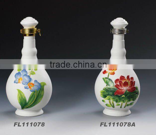 ceramic wine bottle , slef-glazed