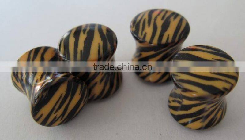 Red Fake Plug with Crystal stone