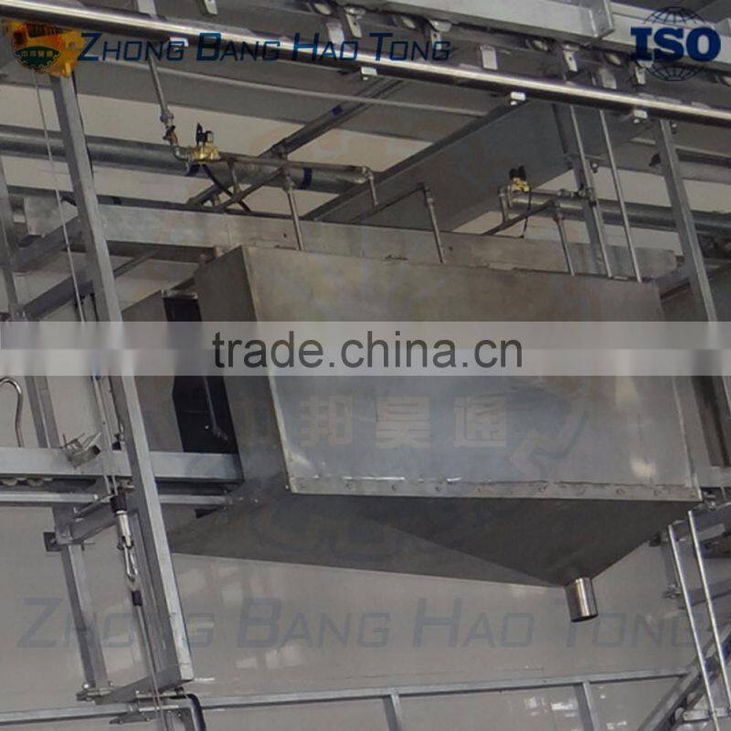 cattle offal hooks disinfection systems mounted on the quarantine conveyor for cattle slaughterhouse