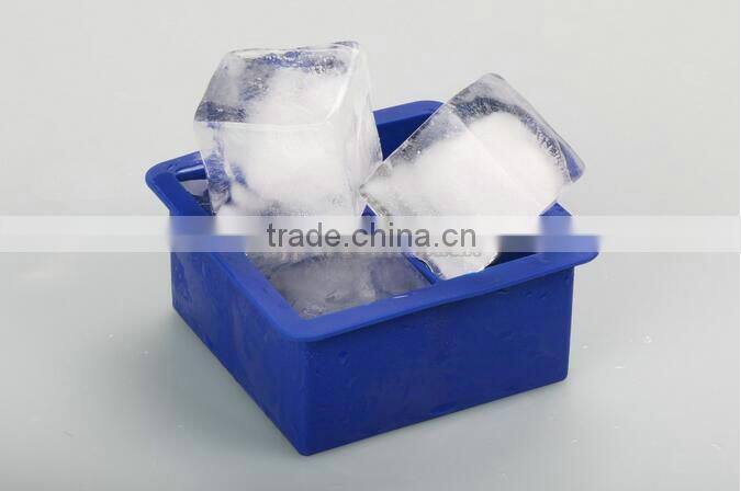 Kingdom Extra Large 4.5cm Home Ice Cube 4 Square Silicone Ice Cube Mold Icecube Tray Mould