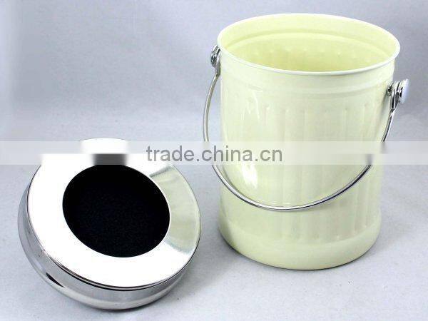 Colorful Compost Pail With Stainless Steel Lid