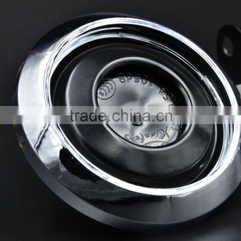 Car 35W 12V 105dB 1.5A Motorcycle Electric Horn Air Horn - black+silver/horn speaker-10